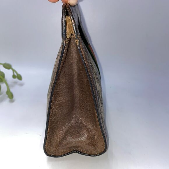 💎Gorgeous💎 Authentic GUCCI Web Sherry Line GG Logo Canvas/Leather Clut… - Picture 3 of 15